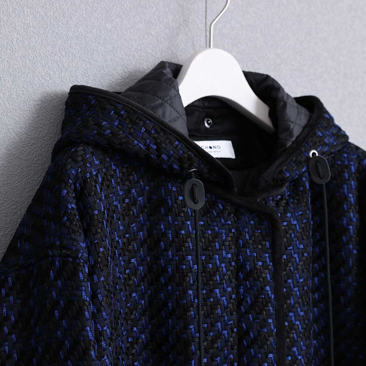 12月上旬届け予定『Tulle houndstooth tweed』2WAY Long Coat 【全2色】の画像