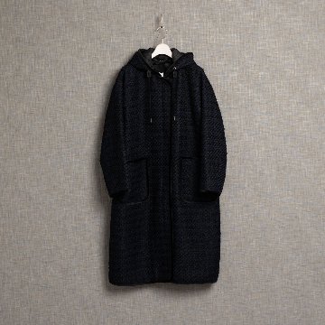 12月上旬届け予定『Tulle houndstooth tweed』2WAY Long Coat 【全2色】の画像