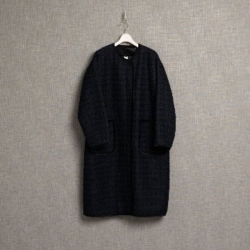 12月上旬届け予定『Tulle houndstooth tweed』2WAY Long Coat 【全2色】の画像