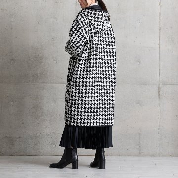 12月上旬届け予定『Tulle houndstooth tweed』2WAY Long Coat 【全2色】の画像