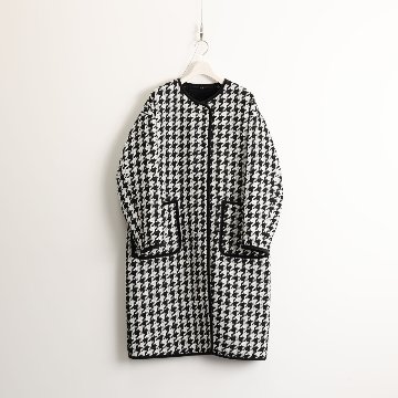 12月上旬届け予定『Tulle houndstooth tweed』2WAY Long Coat 【全2色】の画像