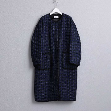 12月上旬届け予定『Tulle houndstooth tweed』2WAY Long Coat 【全2色】の画像