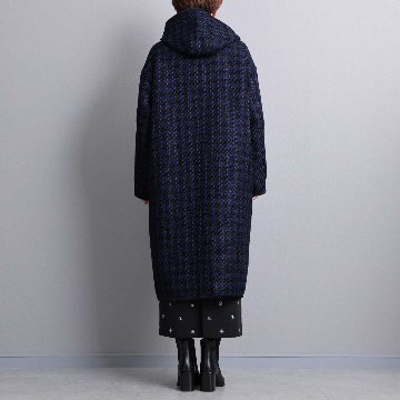 12月上旬届け予定『Tulle houndstooth tweed』2WAY Long Coat 【全2色】の画像