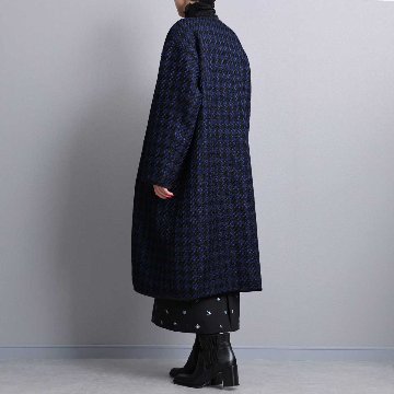 12月上旬届け予定『Tulle houndstooth tweed』2WAY Long Coat 【全2色】の画像