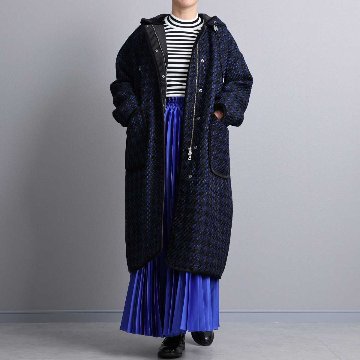 12月上旬届け予定『Tulle houndstooth tweed』2WAY Long Coat 【全2色】の画像