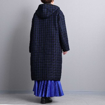 12月上旬届け予定『Tulle houndstooth tweed』2WAY Long Coat 【全2色】の画像