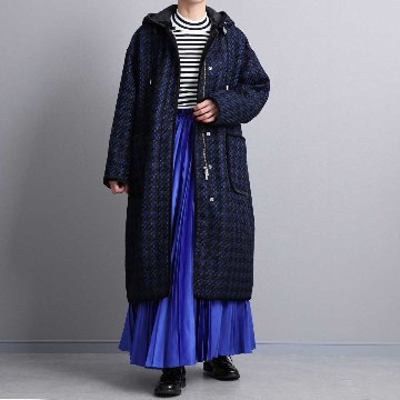 12月上旬届け予定『Tulle houndstooth tweed』2WAY Long Coat 【全2色】の画像