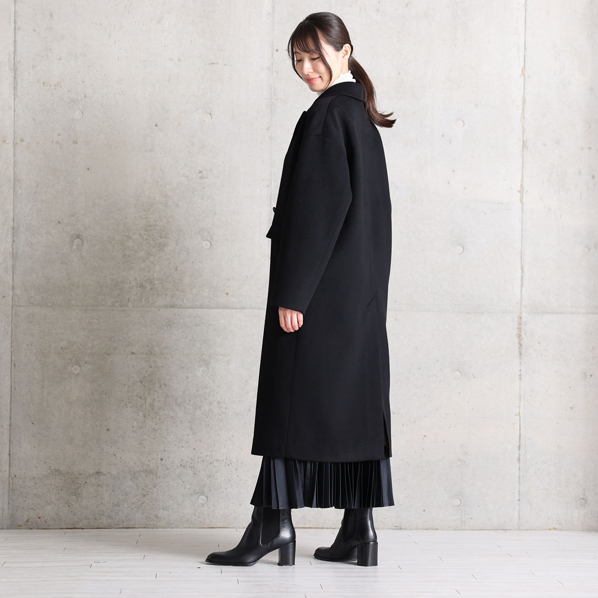 12月上旬お届け予定『Pure cashmere』 Over chester coat【全3色】の画像