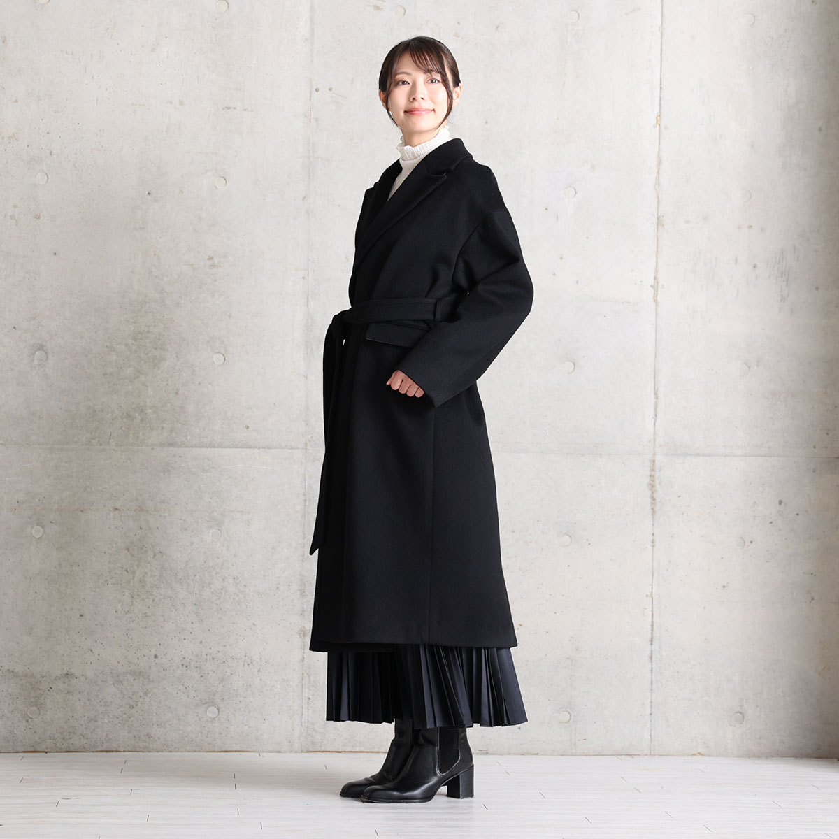 12月上旬お届け予定『Pure cashmere』 Over chester coat【全3色】の画像