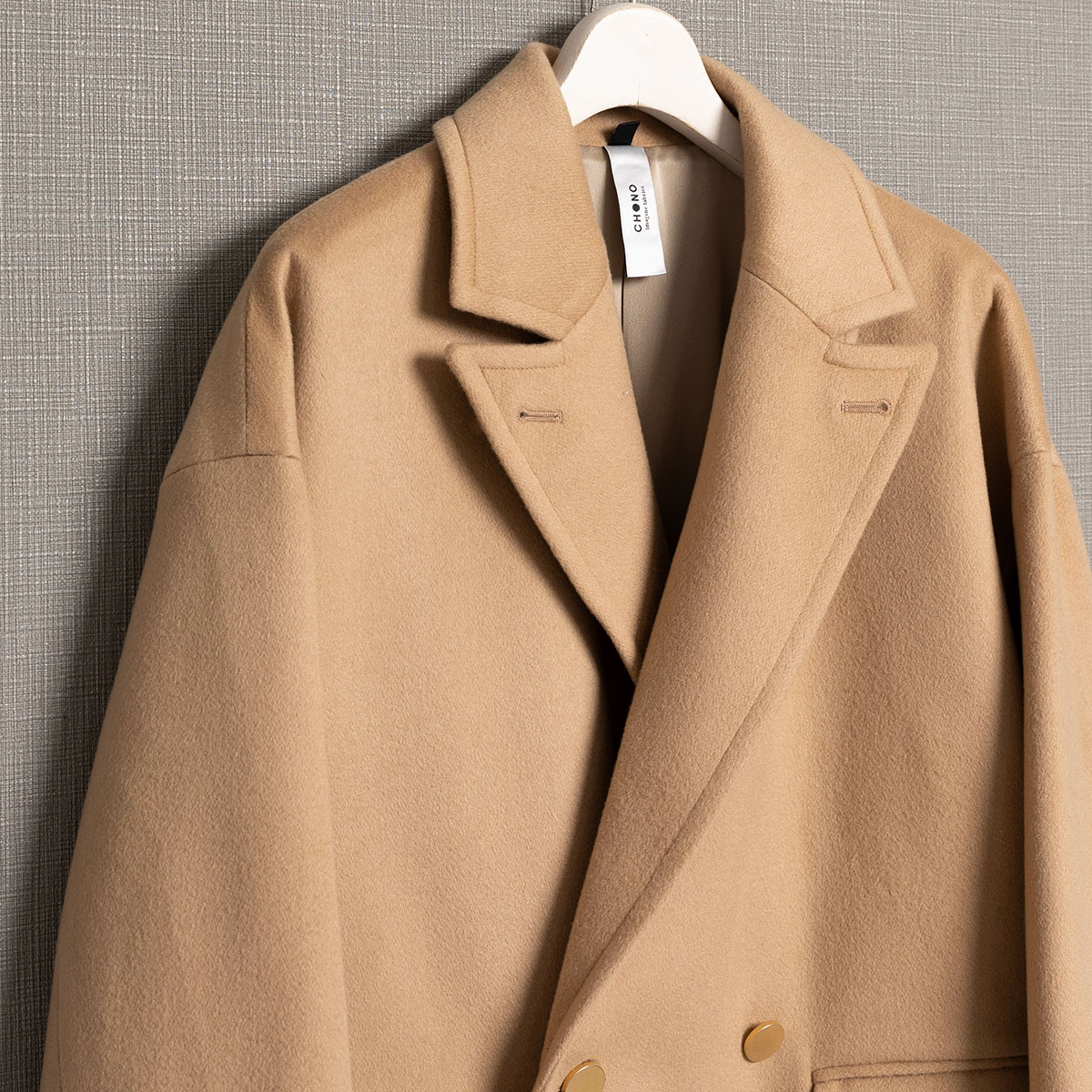 12月上旬お届け予定『Pure cashmere』 Over chester coat【全3色】の画像