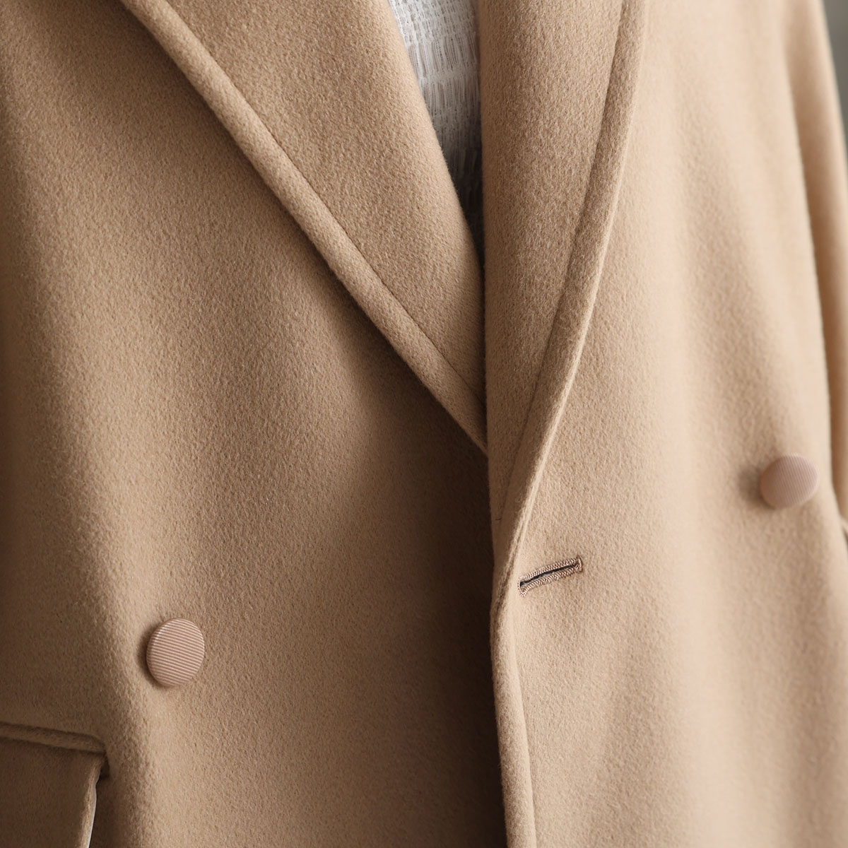 12月上旬お届け予定『Pure cashmere』 Over chester coat【全3色】の画像