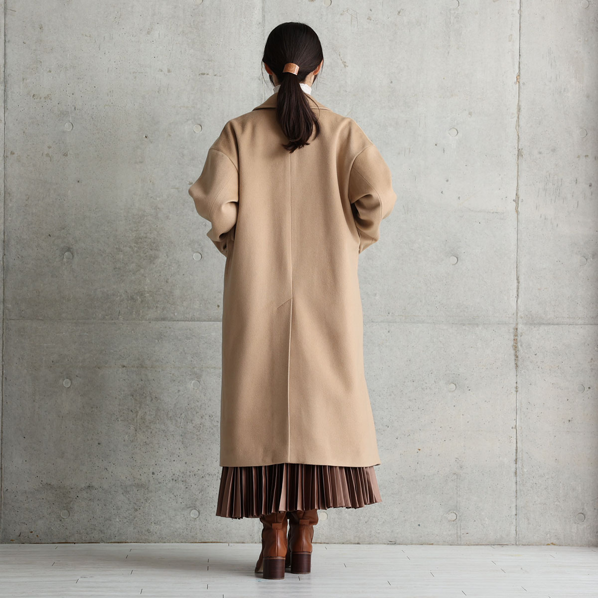 12月上旬お届け予定『Pure cashmere』 Over chester coat【全3色】の画像