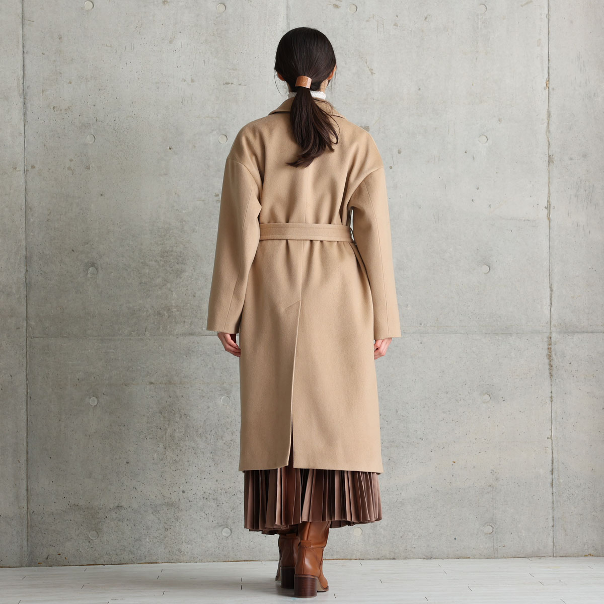 12月上旬お届け予定『Pure cashmere』 Over chester coat【全3色】の画像