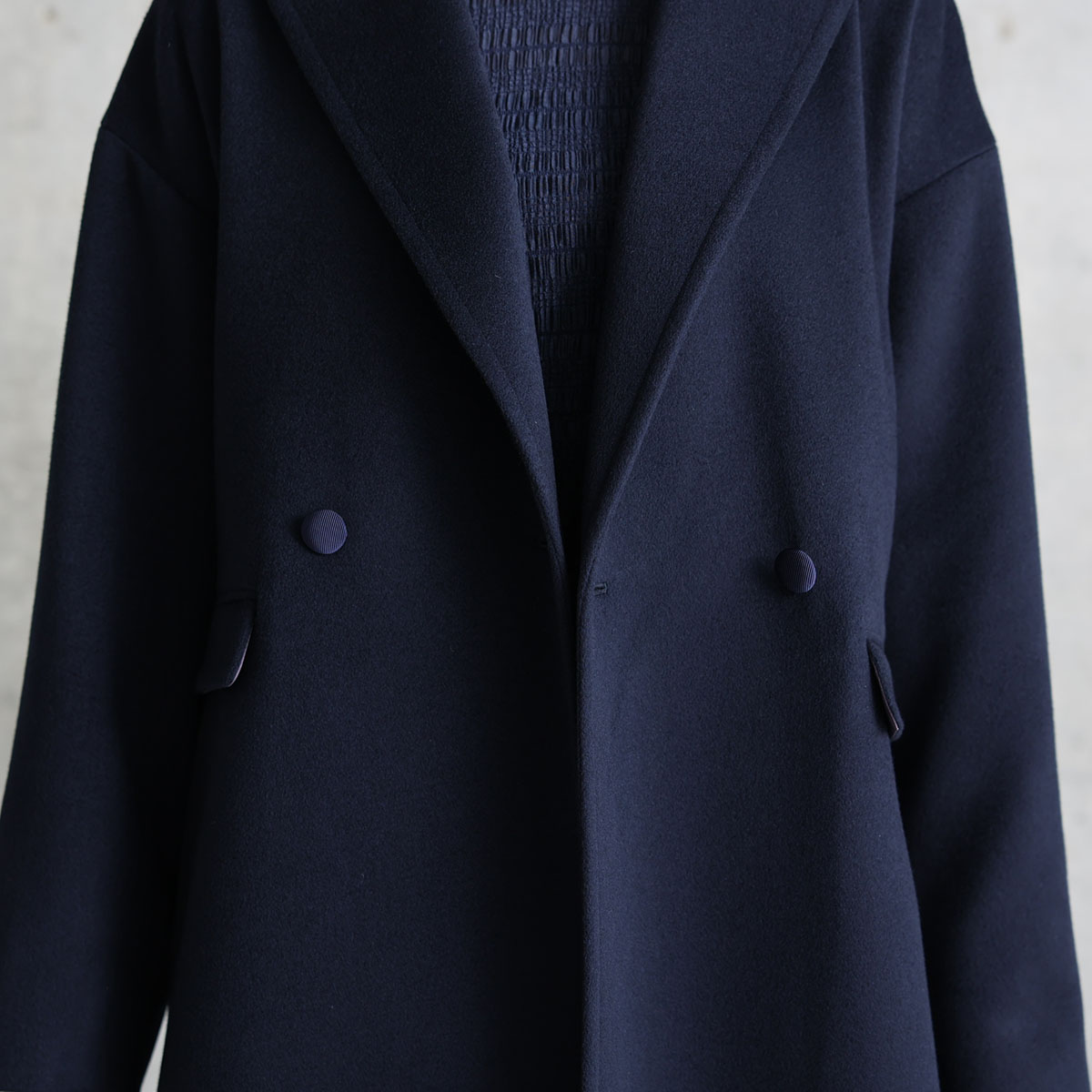 12月上旬お届け予定『Pure cashmere』 Over chester coat【全3色】の画像