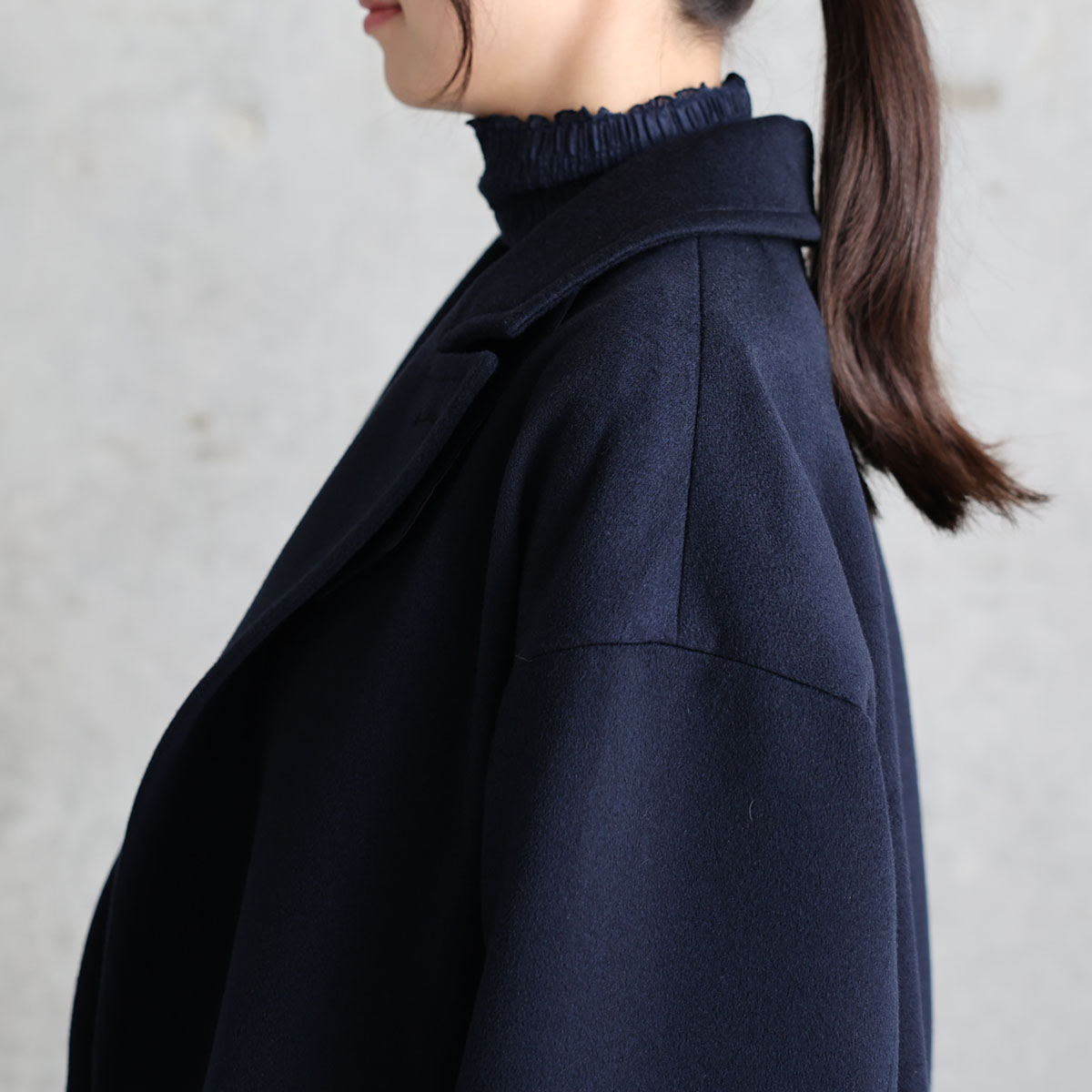 12月上旬お届け予定『Pure cashmere』 Over chester coat【全3色】の画像