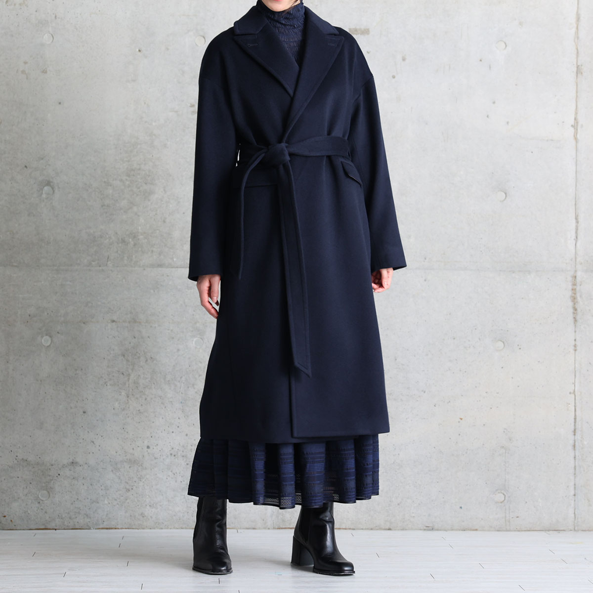 12月上旬お届け予定『Pure cashmere』 Over chester coat【全3色】の画像