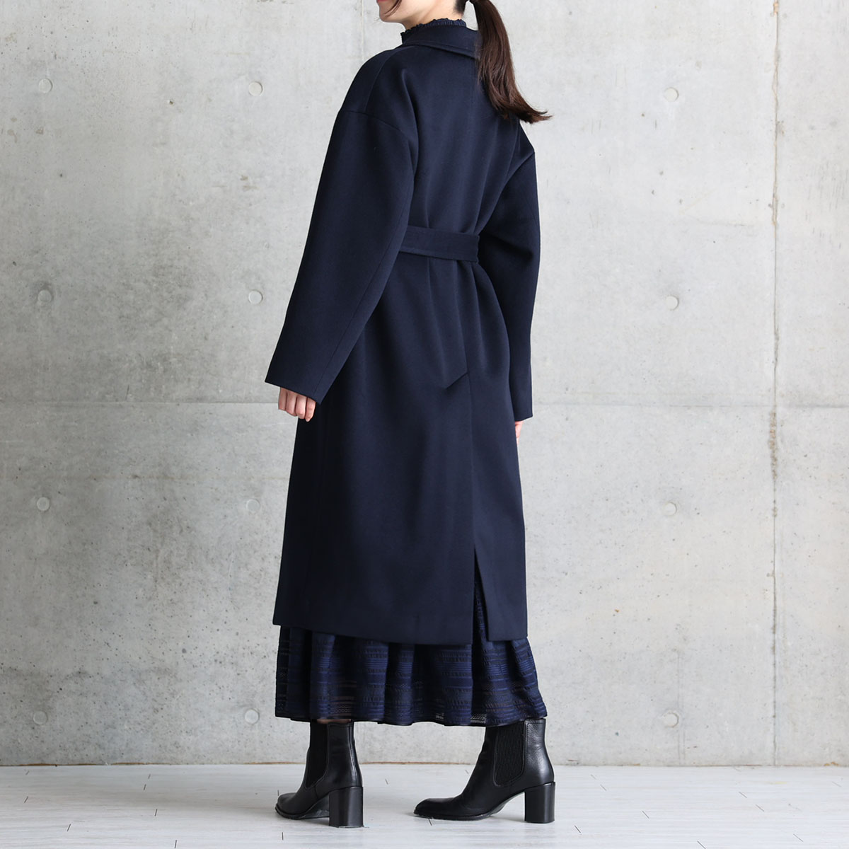 12月上旬お届け予定『Pure cashmere』 Over chester coat【全3色】の画像