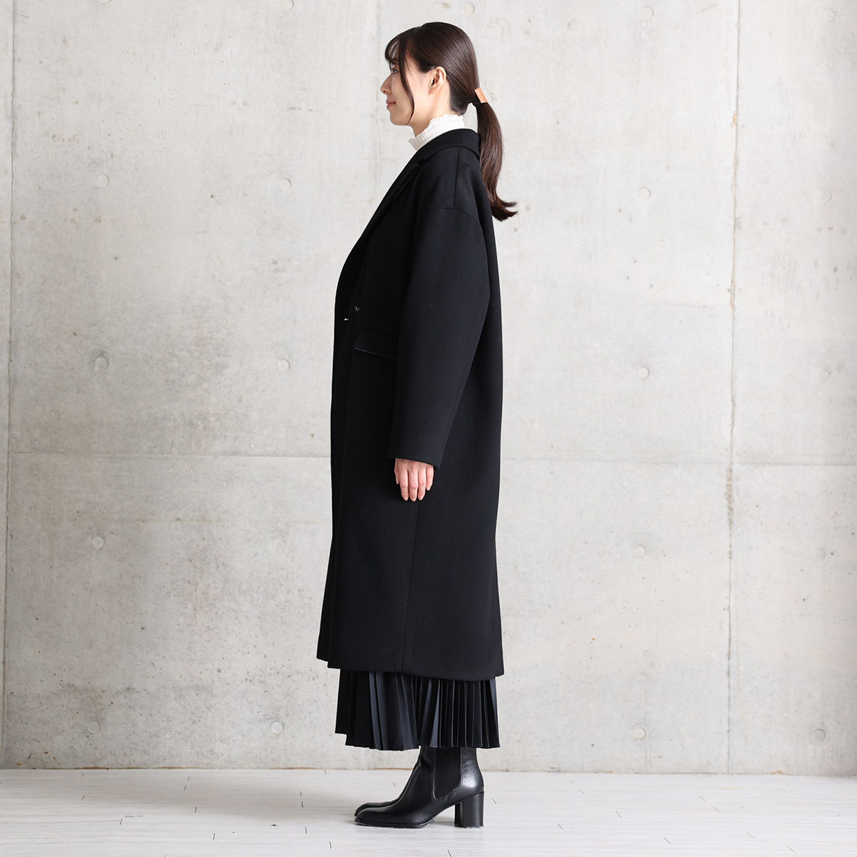 12月上旬お届け予定『Pure cashmere』 Over chester coat【全3色】の画像