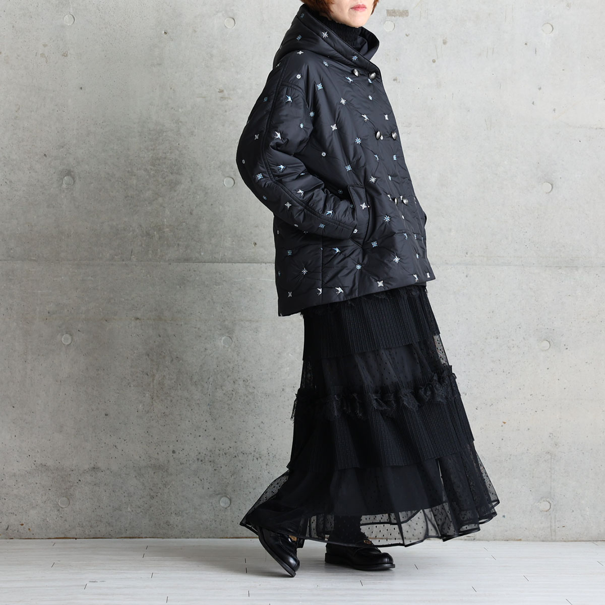 12月下旬お届け予定『The happy prince quilt』 Hoodie coat【全2色】の画像