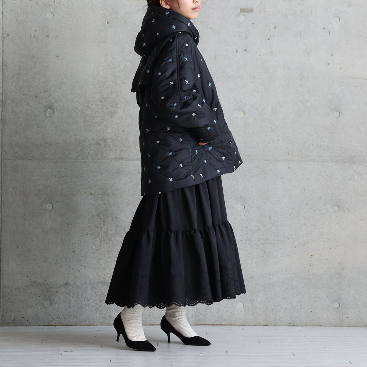 12月下旬お届け予定『The happy prince quilt』 Hoodie coat【全2色】の画像