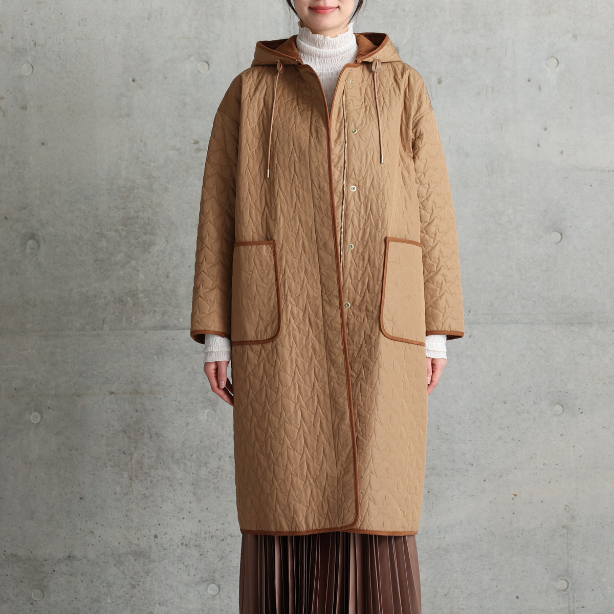 12月下旬お届け予定『Stella quilt』2WAY Long Coat 【全2色】の画像