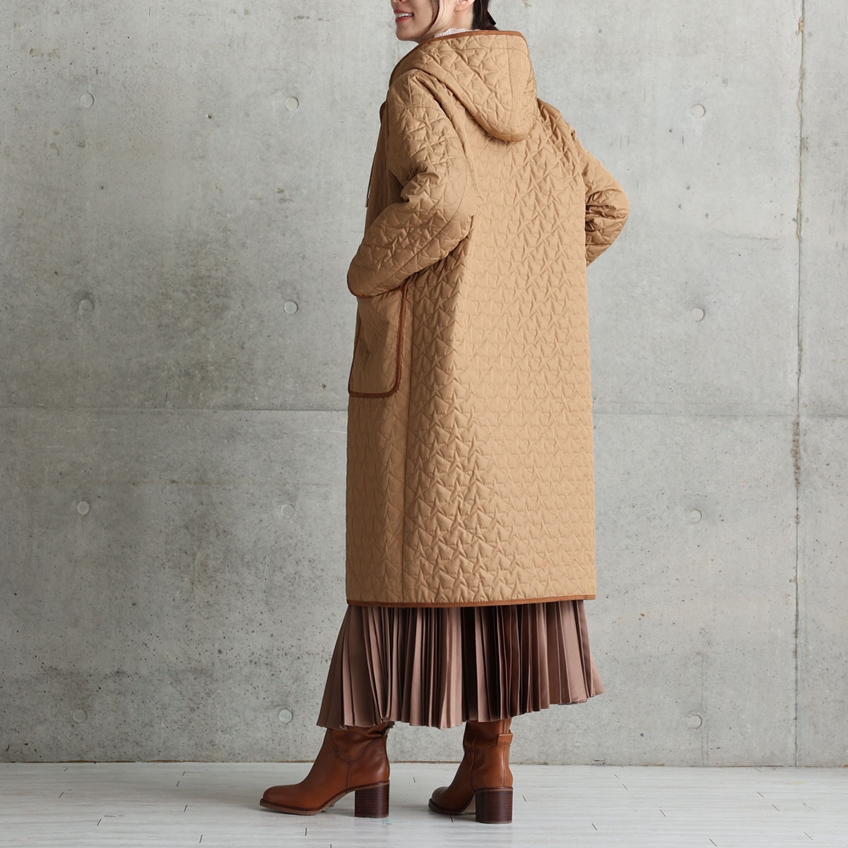 12月下旬お届け予定『Stella quilt』2WAY Long Coat 【全2色】の画像