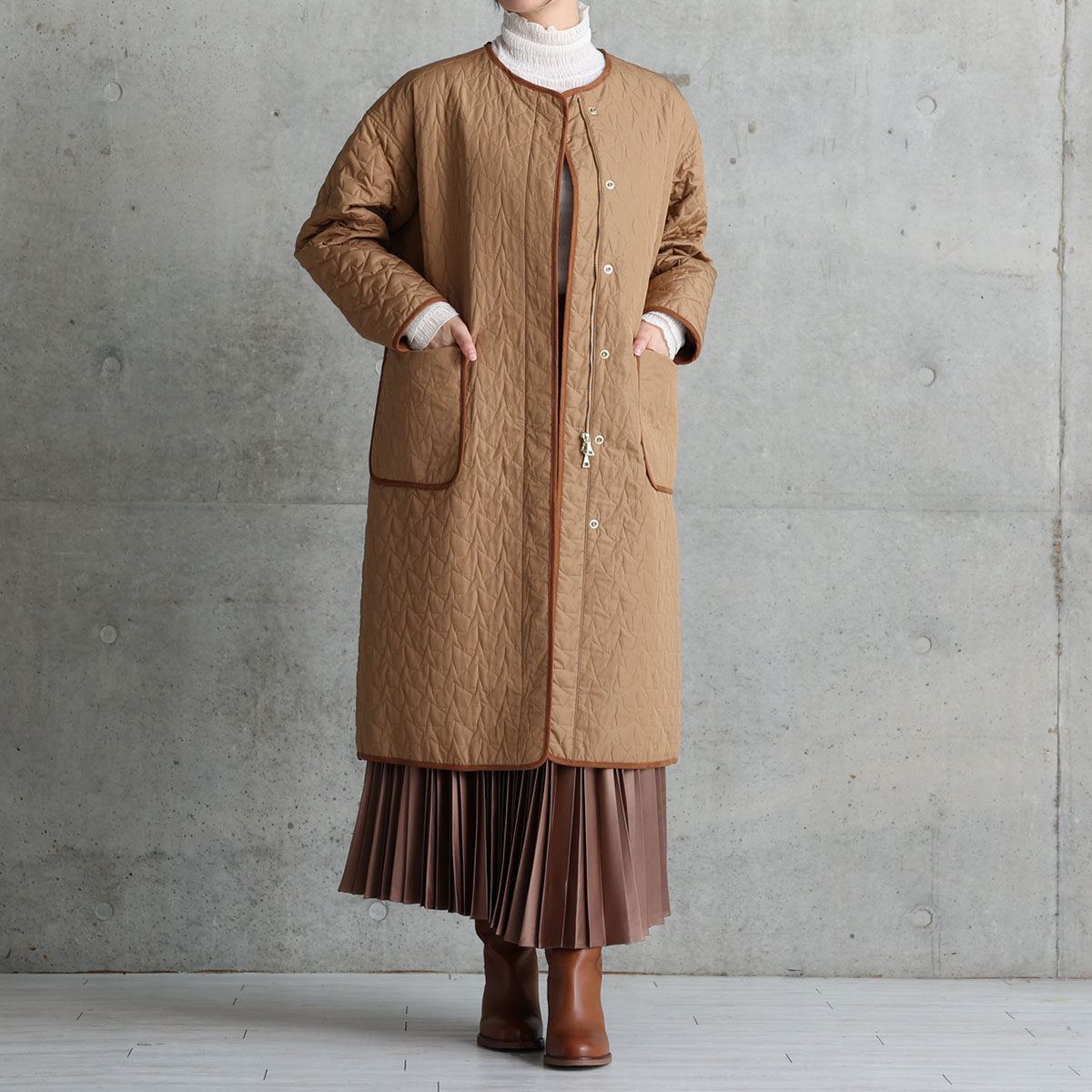 12月下旬お届け予定『Stella quilt』2WAY Long Coat 【全2色】の画像