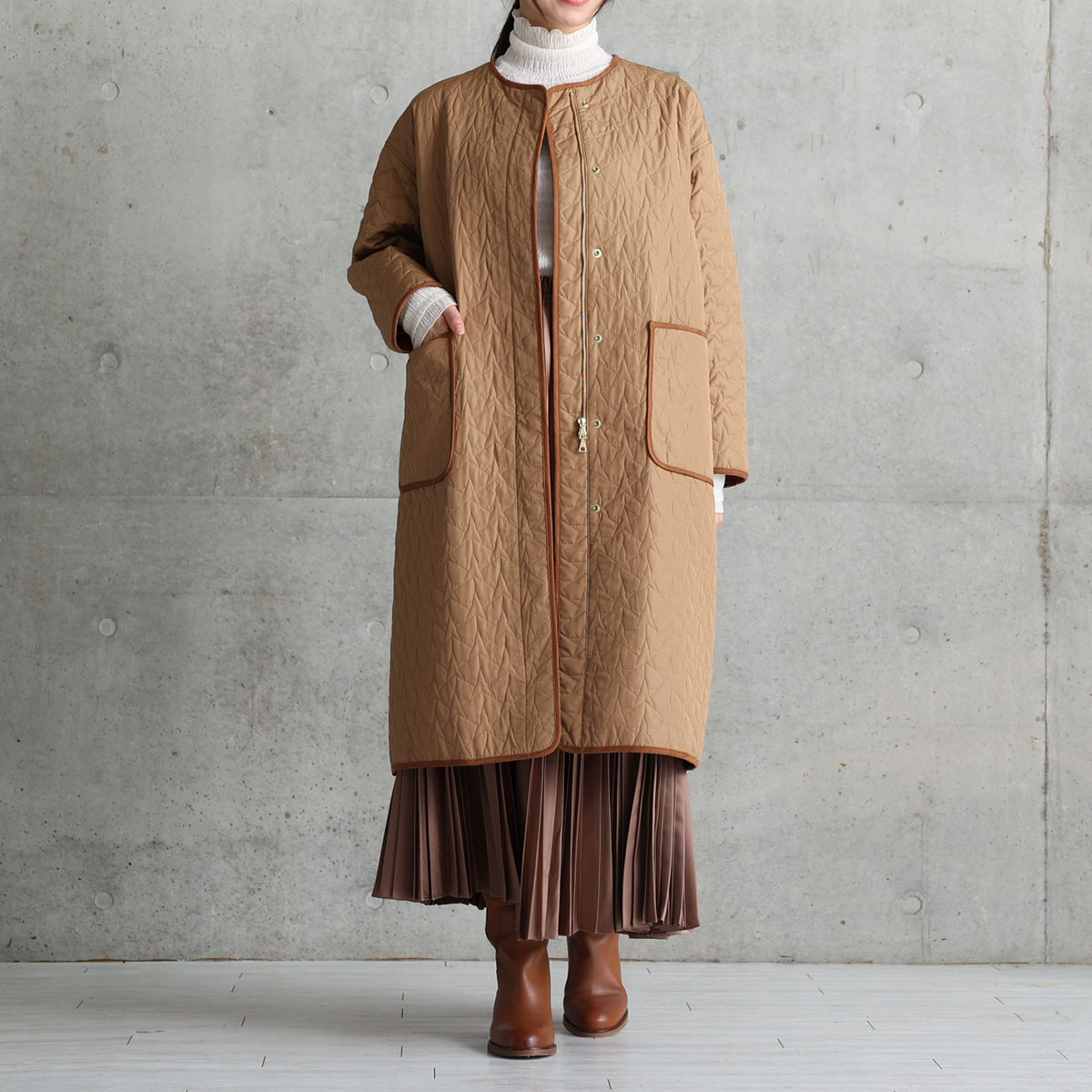 12月下旬お届け予定『Stella quilt』2WAY Long Coat 【全2色】の画像