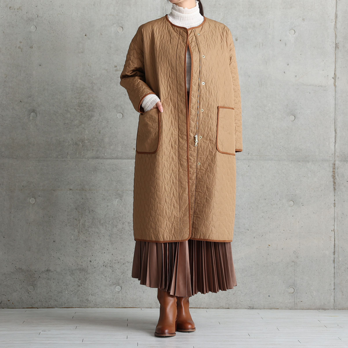 12月下旬お届け予定『Stella quilt』2WAY Long Coat 【全2色】の画像