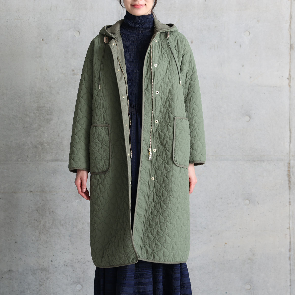 12月下旬お届け予定『Stella quilt』2WAY Long Coat 【全2色】の画像