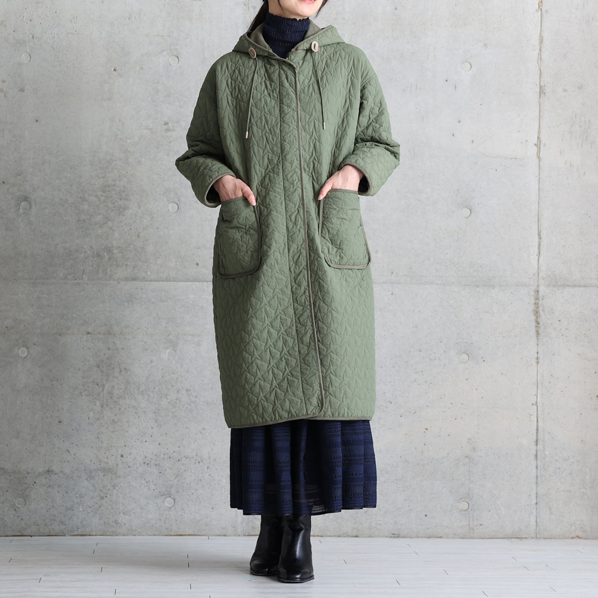 12月下旬お届け予定『Stella quilt』2WAY Long Coat 【全2色】の画像