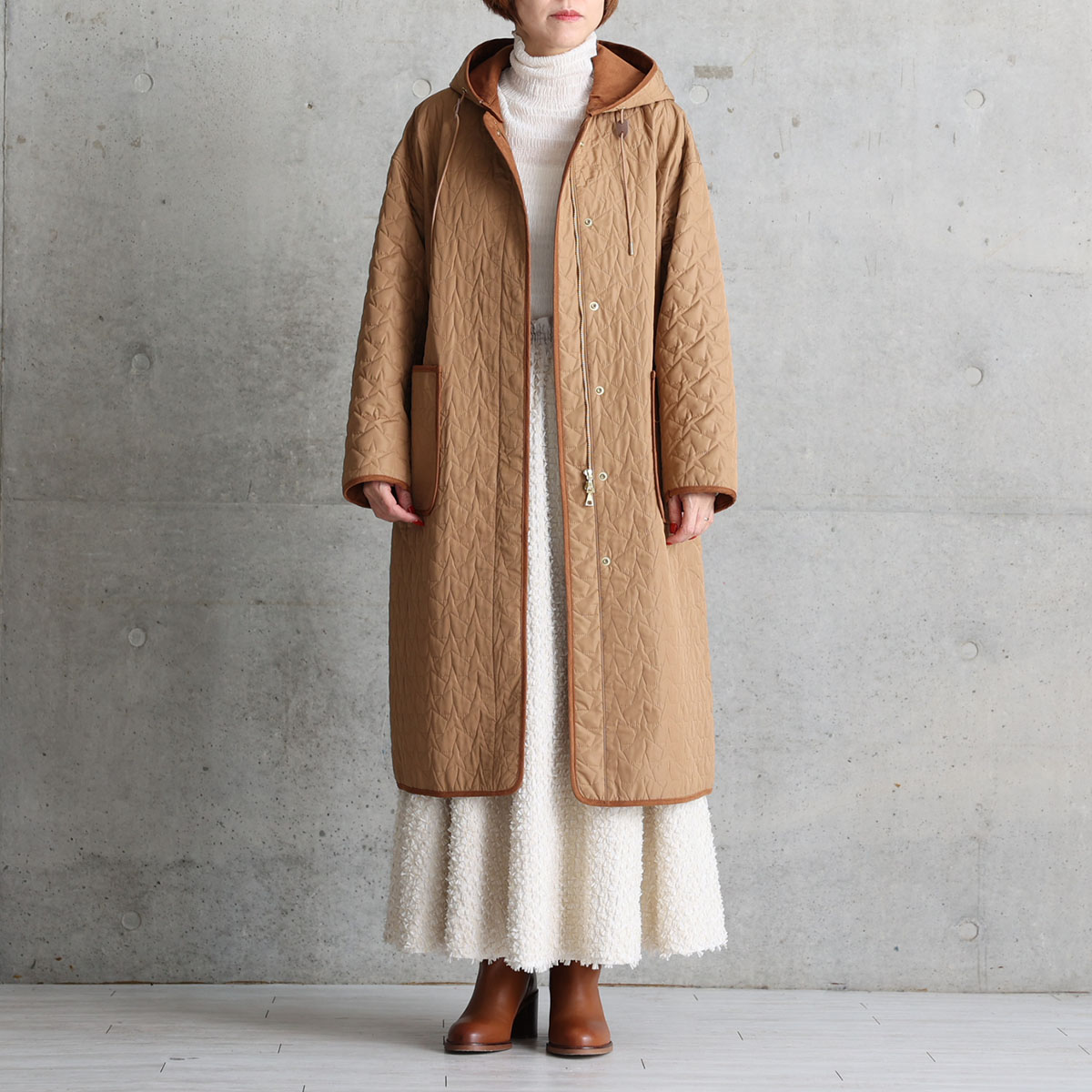 12月下旬お届け予定『Stella quilt』2WAY Long Coat 【全2色】の画像