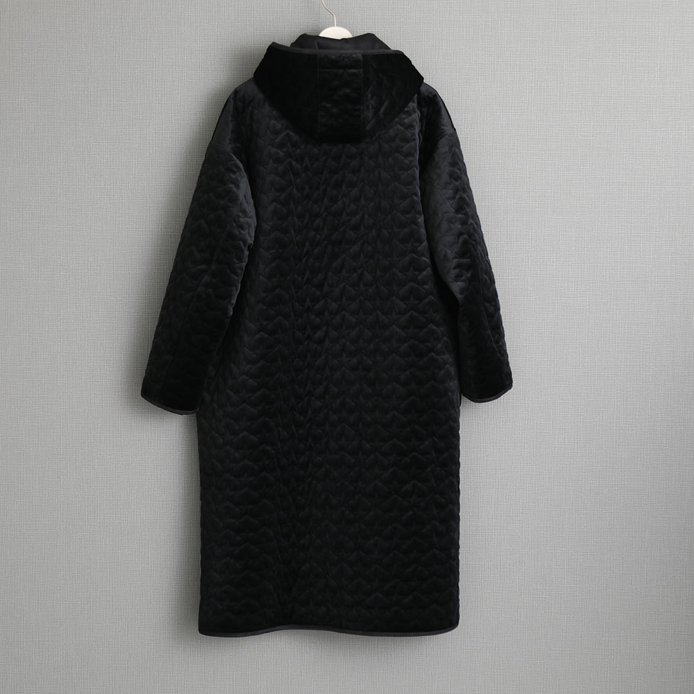 12月下旬お届け予定『Stella quilt velvet』2WAY Long Coat【全1色】の画像