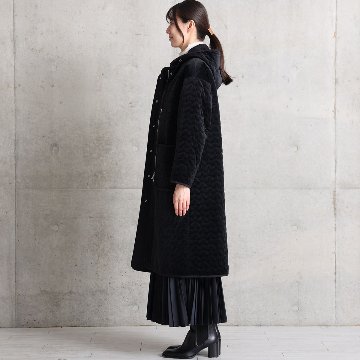 12月下旬お届け予定『Stella quilt velvet』2WAY Long Coat【全1色】の画像