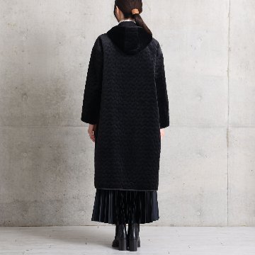 12月下旬お届け予定『Stella quilt velvet』2WAY Long Coat【全1色】の画像