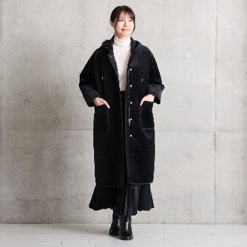 12月下旬お届け予定『Stella quilt velvet』2WAY Long Coat【全1色】の画像