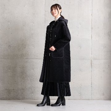 12月下旬お届け予定『Stella quilt velvet』2WAY Long Coat【全1色】の画像