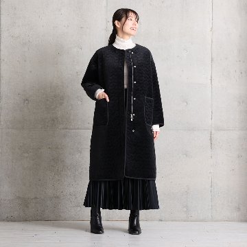 12月下旬お届け予定『Stella quilt velvet』2WAY Long Coat【全1色】の画像