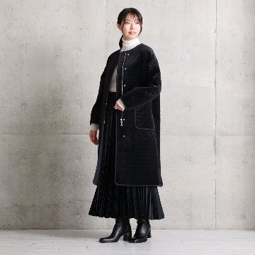 12月下旬お届け予定『Stella quilt velvet』2WAY Long Coat【全1色】の画像