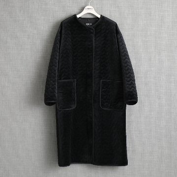 12月下旬お届け予定『Stella quilt velvet』2WAY Long Coat【全1色】の画像