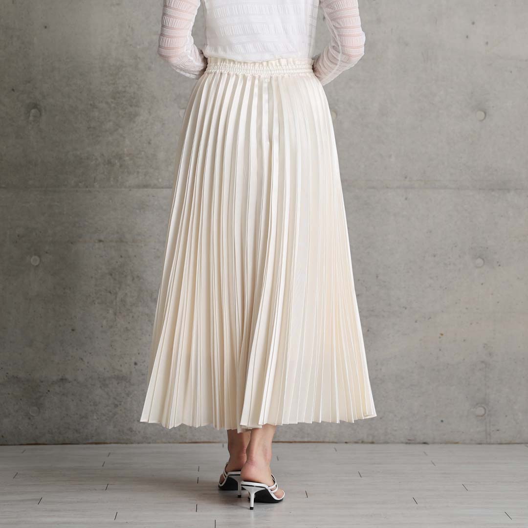 2月中旬～下旬お届け予定 『Inflexion pleats』 Long skirt 【全4色】の画像