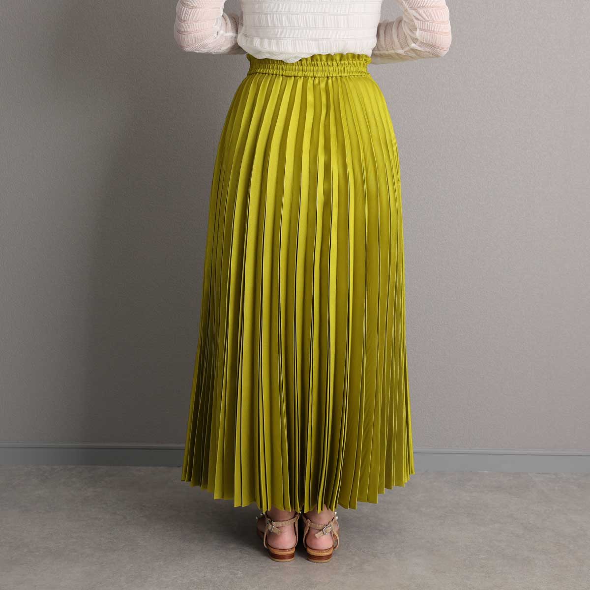 2月中旬～下旬お届け予定 『Inflexion pleats』 Long skirt 【全4色】の画像