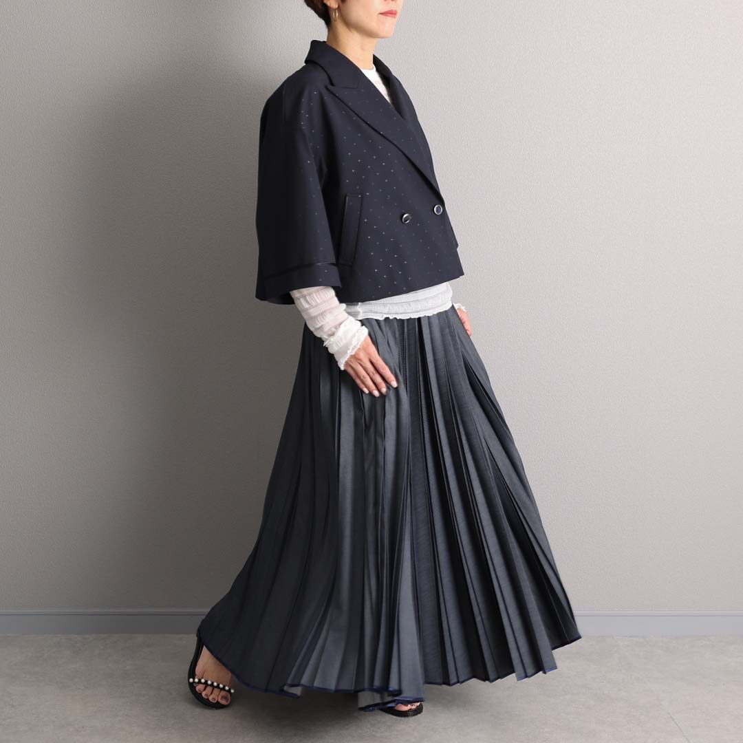 2月中旬～下旬お届け予定 『Inflexion pleats』 Long skirt 【全4色】の画像