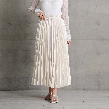 2月中旬～下旬お届け予定 『Inflexion pleats』 Long skirt 【全4色】の画像