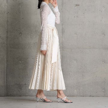 2月中旬～下旬お届け予定 『Inflexion pleats』 Long skirt 【全4色】の画像