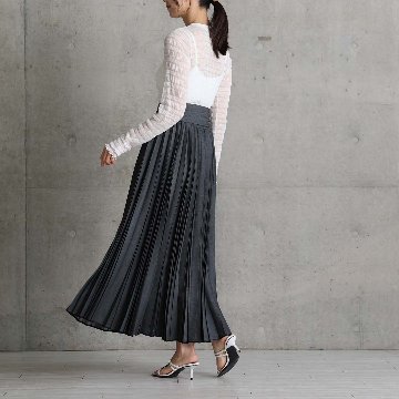 2月中旬～下旬お届け予定 『Inflexion pleats』 Long skirt 【全4色】の画像