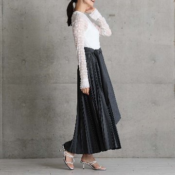 2月中旬～下旬お届け予定 『Inflexion pleats』 Long skirt 【全4色】の画像