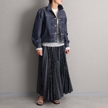 2月中旬～下旬お届け予定 『Inflexion pleats』 Long skirt 【全4色】の画像