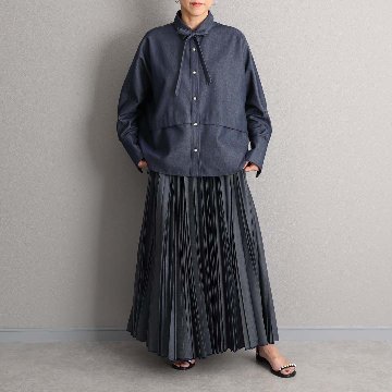 2月中旬～下旬お届け予定 『Inflexion pleats』 Long skirt 【全4色】の画像