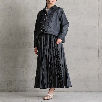 2月中旬～下旬お届け予定 『Inflexion pleats』 Long skirt 【全4色】の画像